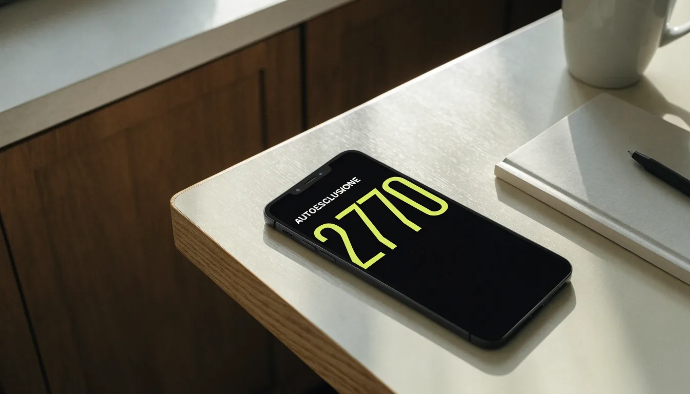 Un documento di identità appoggiato accanto a uno smartphone con un timer sullo schermo, su un tavolo da cucina