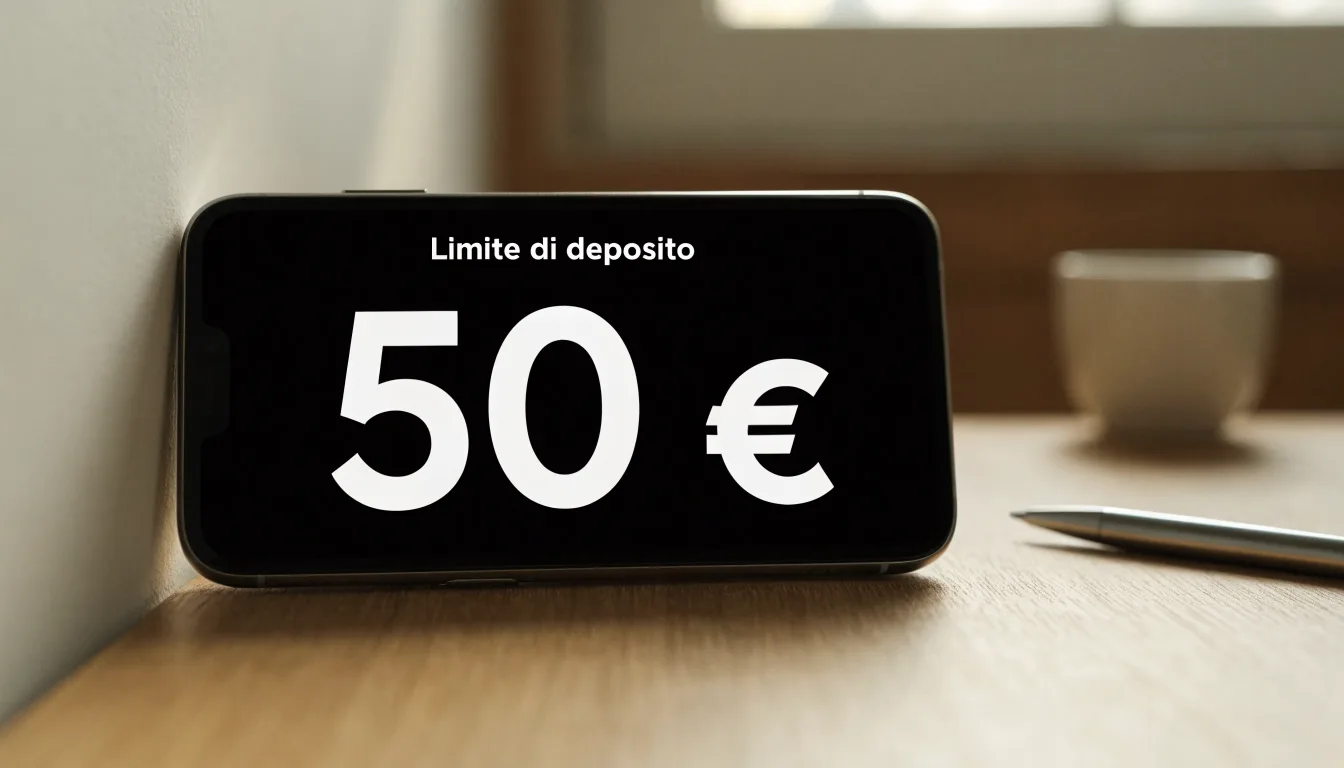 Un foglio di concessione in carta con un timbro rosso, appoggiato su una scrivania di legno accanto a una penna